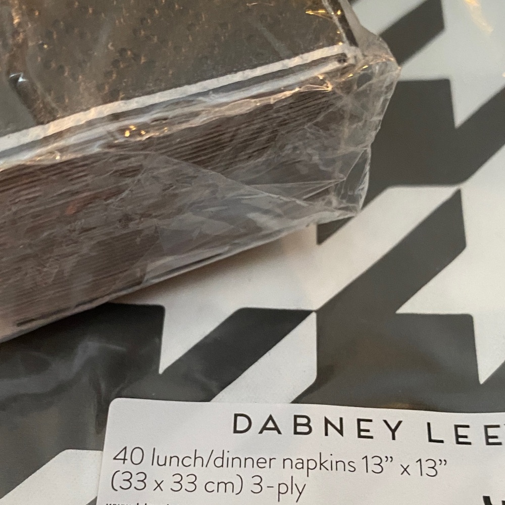 Dabney Lee Black and White geometric 80 total Patterned Napkins - Picture 4 of 4